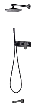 Фото Душевая система Boheme Spectre 454-2-GM gun metal, графит матовый