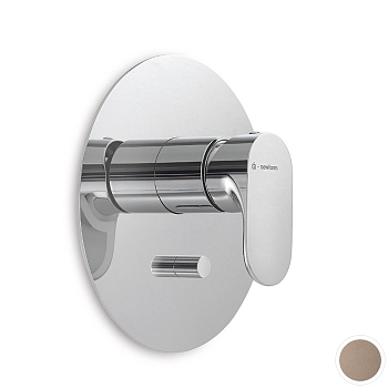 Фото Смеситель Newform Linfa II 69470E.M0.075 для душа с переключателем на 2 потока, пудровый розовый (Cipria)