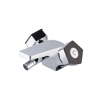 Фото Смеситель Newform ParkLE 69735.05.093 для биде с донным клапаном, хром / черный матовый