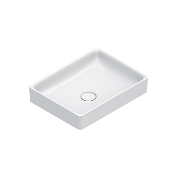 Фото Раковина Catalano Green 422500001 накладная 50 см, цвет белый глянцевый