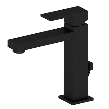 Фото Смеситель Newform Ergo Q 66416.01.093 для раковины с донным клапаном, черный матовый