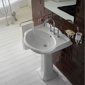 Фото Раковина Globo Paestum PA057.BI*1 подвесная с креплением 62 см