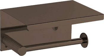 Фото Держатель туалетной бумаги Boheme Uno 10971-SGM темный хром Shine Gun Metal