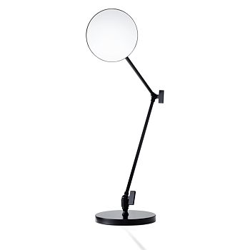 Фото Зеркало Decor Walther Round 0102860 косметическое настольное увел 5x, черный матовый