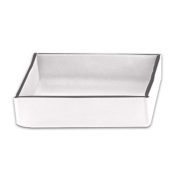 Фото Лоток Decor Walther Nappa 0938350 настольный 17х17х4,5 см, натуральная кожа цвет белый