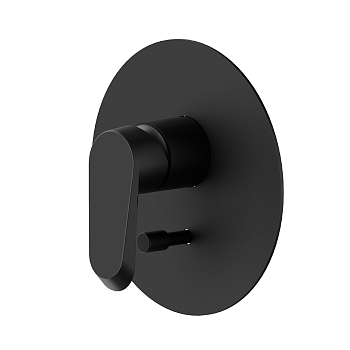 Фото Смеситель Newform Nio 68970E.01.093 для душа с переключателем на 2 потока и ручным душем, черный матовый