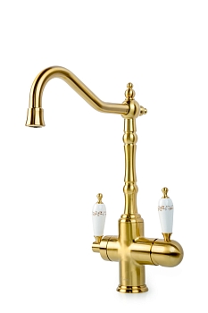 Фото Смеситель для кухни Boheme Medici 111-PR с краном под фильтр бронза