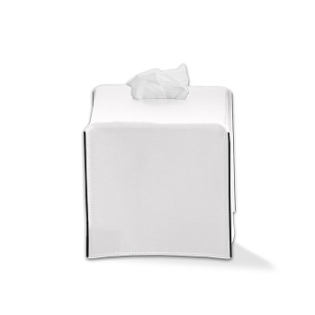 Фото Диспенсер для салфеток Decor Walther Nappa 0938150 настольный, натуральная кожа цвет: белый