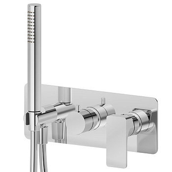 Фото Смеситель Newform B-Easy 72669E.21.018 для душа с переключателем на 2 потока и ручным душем, хром глянец