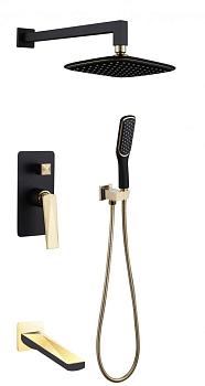 Фото Душевая система Boheme Venturo 384-B-2 черный матовый