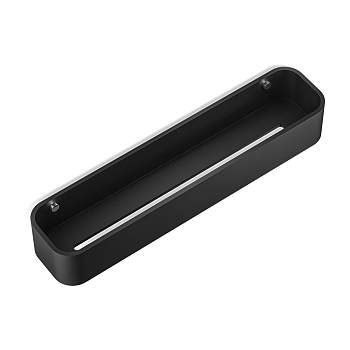 Фото Полка Decor Walther Black Stone 0973964 подвесная 45x10 см, хром/черный матовый