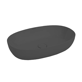 Фото Раковина Kerama Marazzi Plaza PLR.wb.60\BLK.M накладная 60 см, цвет черный матовый