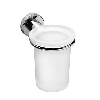 Фото Стакан Colombo Basic B2702.CR-VAN подвесной хром глянец/стекло матовое