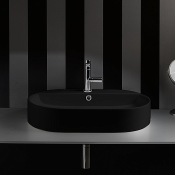 Фото Раковина Kerasan Ciotola 028531*1 накладная 65 см, цвет черный матовый