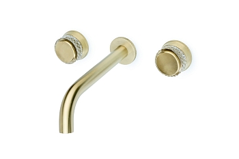 Фото Смеситель для раковины Boheme Aura 152-2-MG-A золото матовое