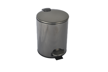 Фото Мусорное ведро Boheme Uno 10426-SGM 5 л, shine gun metall, графит глянец