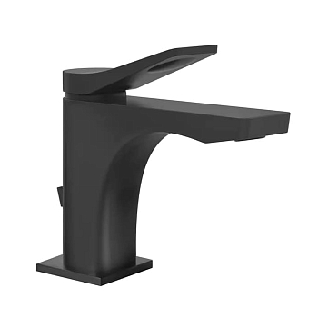 Фото Смеситель для раковины Gessi Rilievo 59005#299 с донным клапаном, black XL, черный матовый