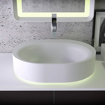 Фото Раковина Knief Moon 0600-032-01 накладная 45 см, цвет белый матовый