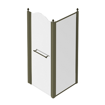 Фото Душевое ограждение Migliore Diadema 22701 DX 90х90 см, стекло прозрачное, профиль бронза