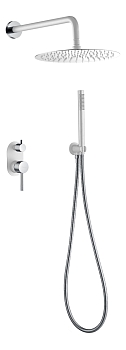 Фото Душевая система Boheme Uno 464-WCR белый матовый/хром глянец