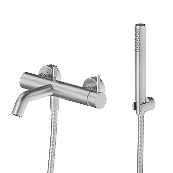 Фото Смеситель Newform X-Steel 316 69640CX.50.050 для ванны, нержавеющая сталь браш