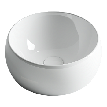 Фото Раковина Ceramicanova Element CN6001 накладная 39,5 × 39,5 × 15,5 см, белый глянцевый