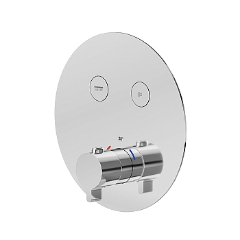 Фото Смеситель Newform XT 70402E.21.018 для душа термостат с кнопками на 2 потока, хром глянец