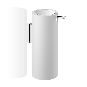 Фото Дозатор Decor Walther Stone 0972254 подвесной, белый матовый/хром