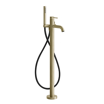 Фото Смеситель для ванны Gessi 316 54028#727 напольный, латунь браш pvd