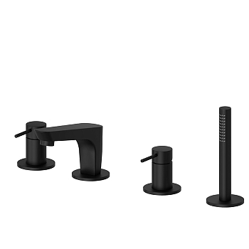 Фото Смеситель Newform O'Rama 68482C.01.093 на борт ванны, черный матовый