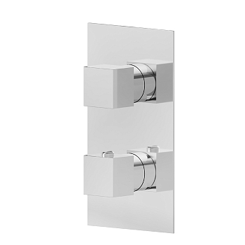 Фото Смеситель Newform Ergo Q 67648E.21.018 для душа термостат с переключателем на 2 потока, хром глянец