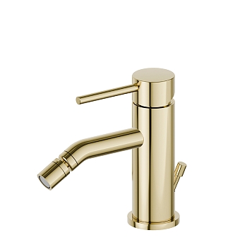 Фото Смеситель Newform XT 4223.61.020 для биде с донным клапаном, золото глянец PVD