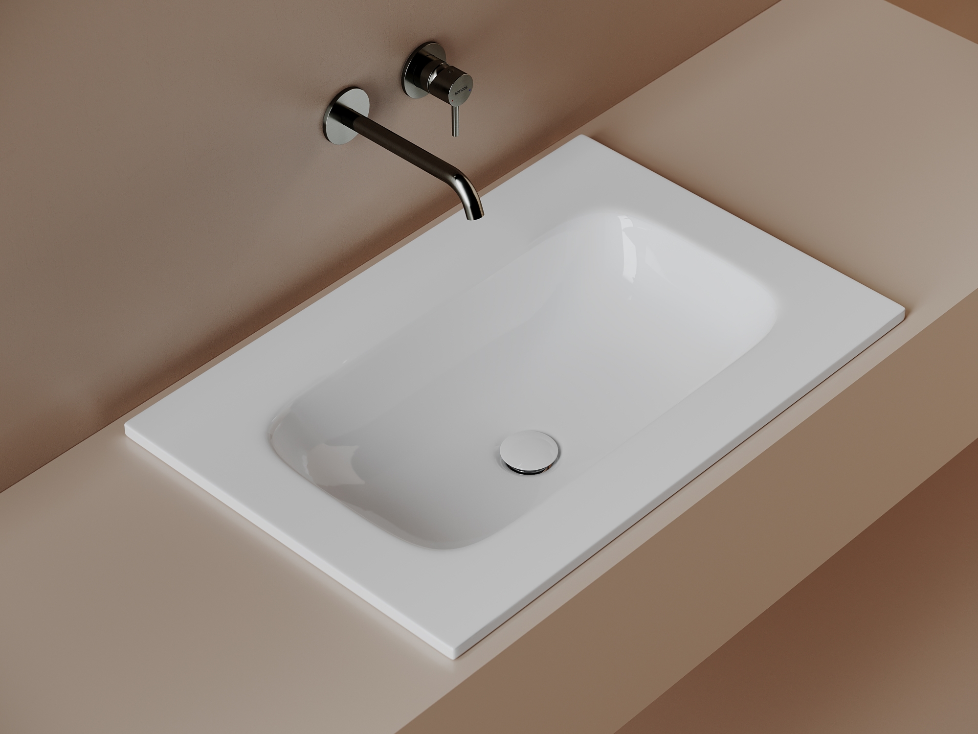 Фото Раковина Ceramicanova Grace CN7031wx мебельная 71 × 45,7 × 13,7 см, белый глянцевый