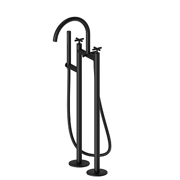 Фото Смеситель Newform Blink 70886C.01.093 для ванны напольный, черный матовый