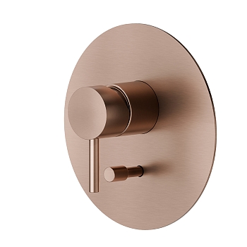 Фото Смеситель Newform X-Steel 316 69670EX.59.067 для душа с переключателем на 2 потока, медь браш PVD