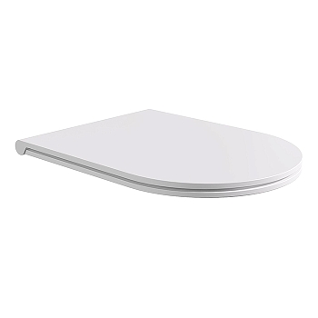 Фото Крышка-сиденье Alice Hide MC3109S с микролифтом белый матовый/хром
