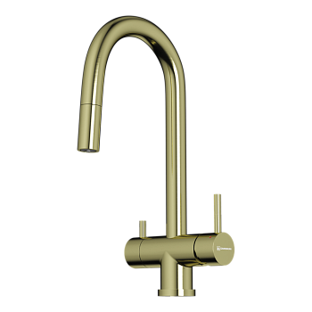 Фото Смеситель для кухни Omoikiri Akita-S-LG 4994350 светлое золото