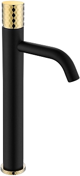 Фото Смеситель для раковины Boheme Stick 122-BG черный/золото