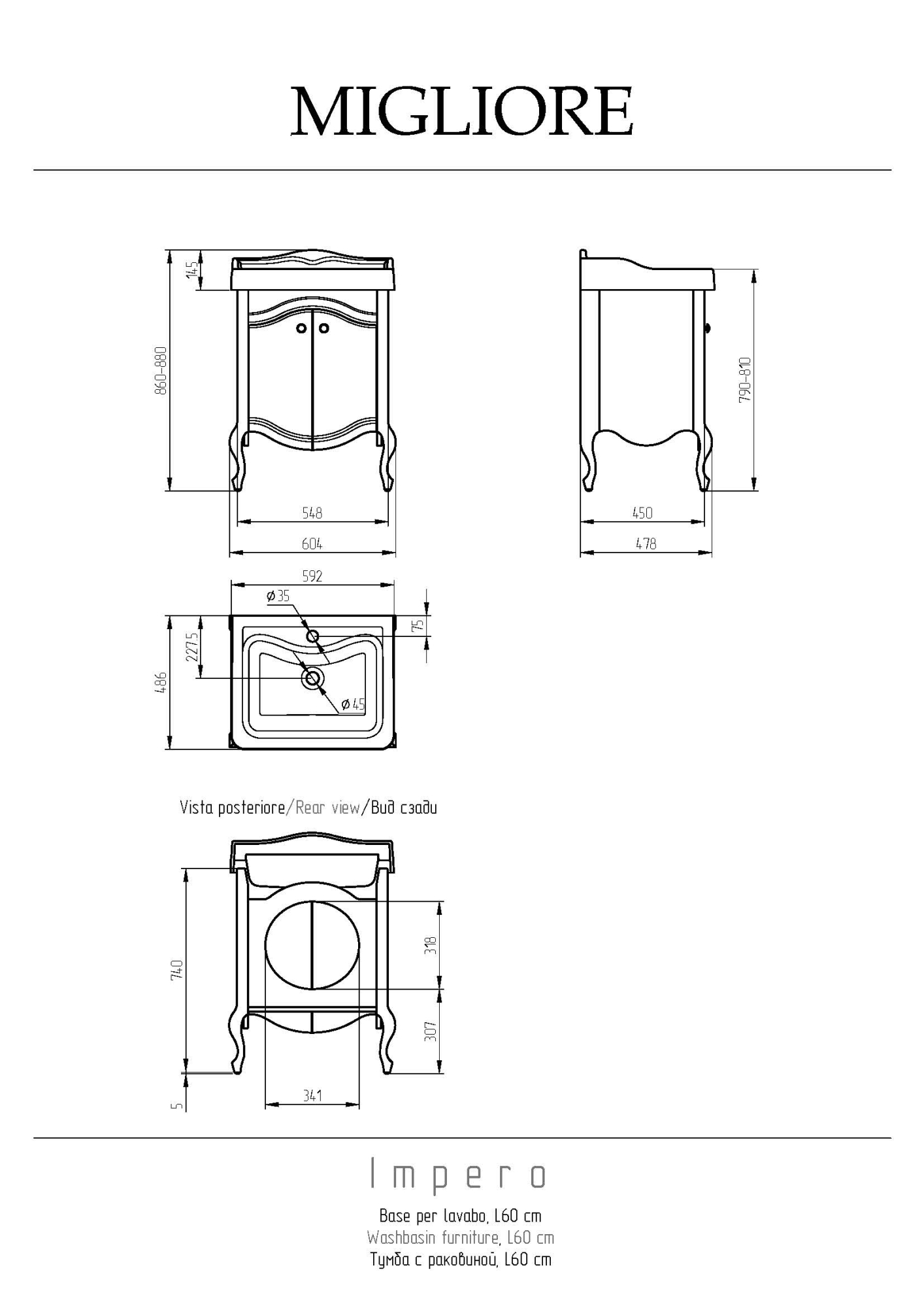 Фото Тумба Migliore Impero 25965 Avorio