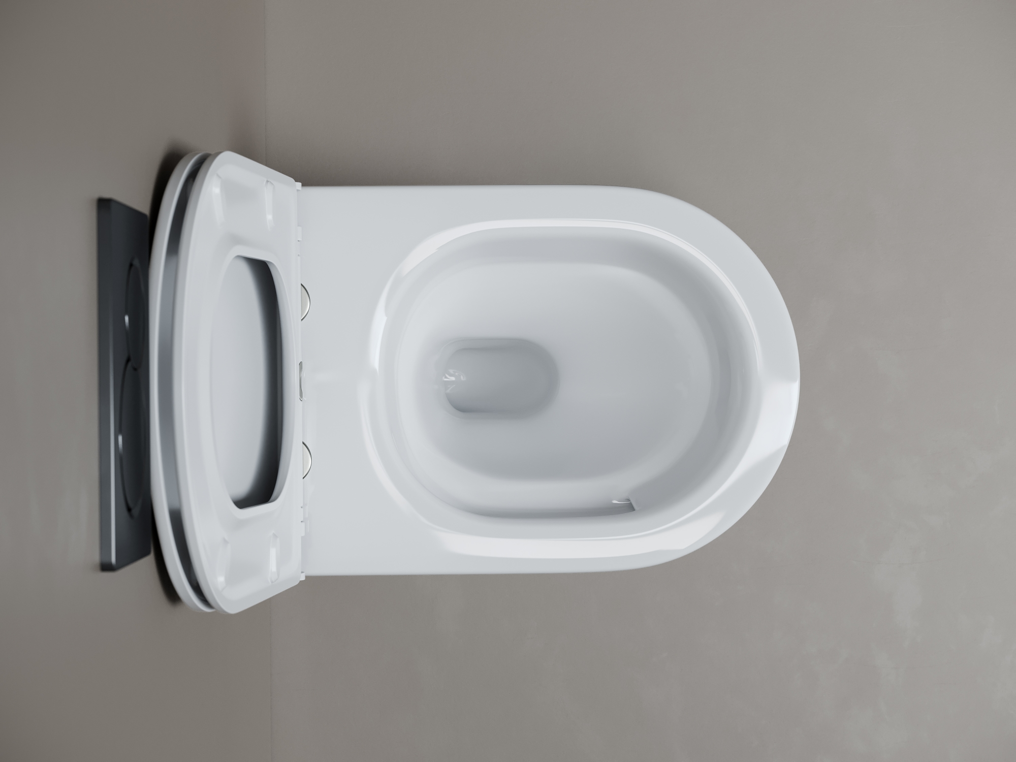 Фото Унитаз Ceramicanova Whirl CN11007T с сиденьем подвесной, белый глянцевый