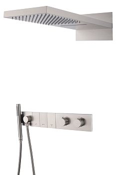 Фото Душевая система Boheme Zodiac 133-NB с термостатом nickel brush, никель матовый