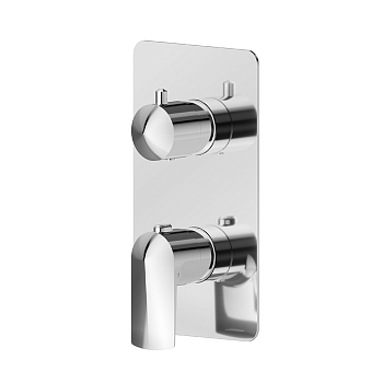 Фото Смеситель Newform Delta Zero 69857E.21.018 для душа термостат с переключателем на 2 потока, хром глянец