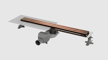 Фото Душевой лоток Boheme Premium Trendy 983-80-CB нерж.сталь, медь браш 80 см