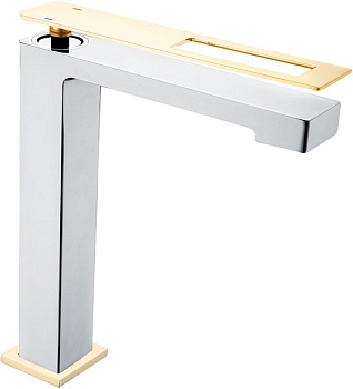 Фото Смеситель для раковины Boheme Q 142-CRG хром/золото