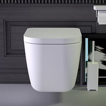 Фото Унитаз подвесной Knief Glam 0600-084-01R безободковый белый матовый