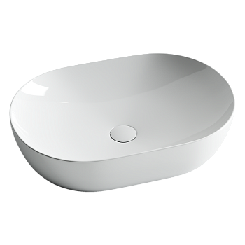 Фото Раковина Ceramicanova Element CN5009 накладная 60 × 42,5 × 14,5 см, белый глянцевый