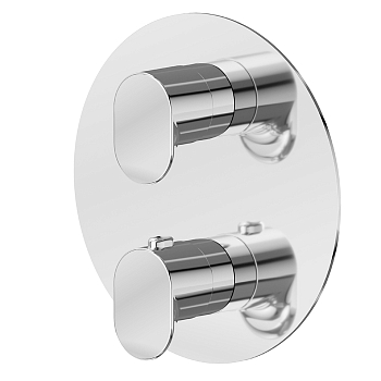 Фото Смеситель Newform Linfa II 67638E.21.018 для душа термостат с переключателем на 2 потока, хром глянец