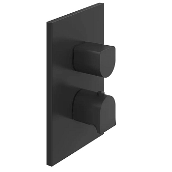 Фото Смеситель для душа Gessi Rilievo 59132#299 термостат, black XL, черный матовый