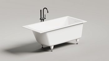 Фото Ванна Salini Cascata Kit 150x70 105012MF встраиваемая из литьевого мрамора, покраска по RAL матовая