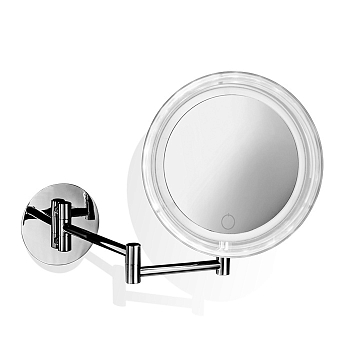 Фото Зеркало Decor Walther 0121400 косметическое подвесное с подсветкой увел 5x, хром